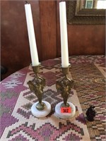 Set of Angel candlesticks and holders