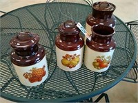 Antique cookie jar set