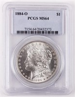 Coin 1884-O Morgan Silver Dollar PCGS MS64
