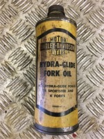 Harley Hydra-Glide Fork Oil Tin Paper Label