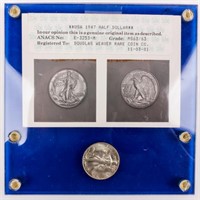 Coin 1947 Walking Liberty Half Dollar ANACS MS63