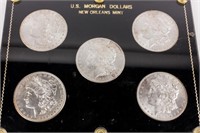 Coin 5 Morgan Silver Dollars New Orleans Mint Set