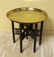 Brass Top Occasional Table.