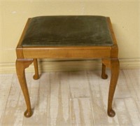 Queen Anne Walnut Stool.