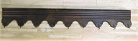 Late 19th Century Scalloped Oak Wall Rack.