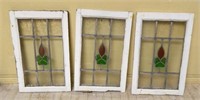 Stained Textured Glass Windows.