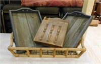 Selection of Primitive Trays and Hanging Cubby.