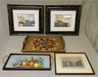 Trays and Framed Prints.