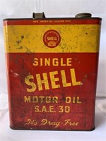 Shell single 1 gallon oil  tin