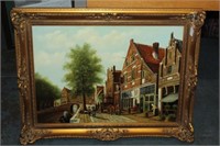 OOC Street Scene by Canal by H.T. Topmar
