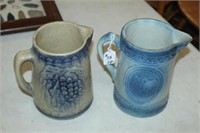 2pc Antique Salt Glaze Pitchers