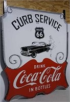 DSP Coca-Cola curbside service sign