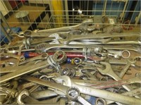 LOTS OF LARGE INDUSTRIAL WRENCHES