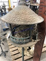 Bird stand- cast iron,approx 4ft tall