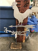 Weathervane rooster- missing N, approx 22" tall