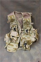 Desert Camo Tactical Vest With Molle Pouches