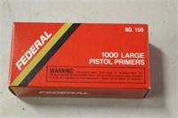 Federal 1000 No.150 Large Pistol Primers, Full Box