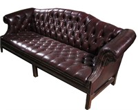 CHESTERFIELD STYLE  BUTTON TUFTED CAMELBACK SOFA