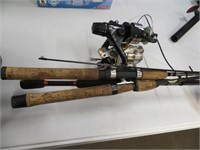 ASSORTED FISHING RODS AND EQUIPMENT