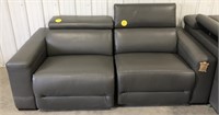 Leather upholstered Electric Reclining couch with