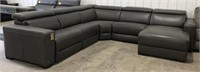 Leather upholstered sectional Electric Reclining