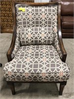 John-Richard upholstered and Wood Chair with