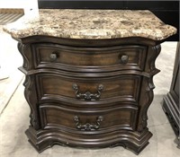 Haverty Furniture Co marble top 3 drawer night