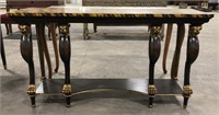 Asian inspired sofa / hall table with leopard