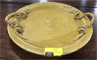 Decorative platter, handle needs repaired