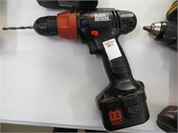 BLACK AND DECKER CORDLESS DRILL WITH