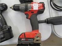 MILWAUKEE CORDLESS DRILL WITH BATTERY, NO CHARGER