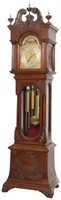 Tiffany & Co. Carved Oak 9 Tube Grandfather Clock