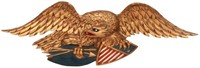 Gilt Carved American Eagle Wall Hanging