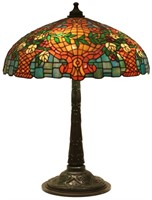 Gorham Leaded Floral 20 Inch Table Lamp