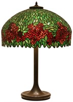 Unique Leaded 22 Inch Floral Table Lamp