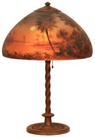 Handel Tropical 15 Inch Reverse Painted Table Lamp