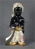 Mid Century Black Aladdin Genie Ceramic Figurine