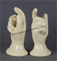 Camark Pottery Pair of Hand Vases