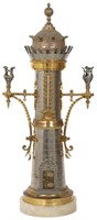 Architectural Tower Candelabra with Thermometer