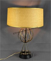 Mid Century Modern Retro Wire Sphere Table Lamp
