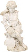 Pierre Barranti Marble Figure of a Boy