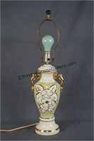 Ceramic 3D Floral Irradescent Table Lamp