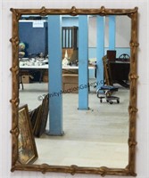 Elegant Drape Wood Carved Framed Wall Mirror