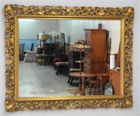 Large Italian Baroque Gold Gilt Wood Wall Mirror