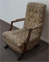 c.1940 Mahogany Platform Spring Rocking Chair