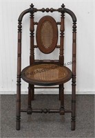 Victorian Walnut Cane Seat Chair c.1900