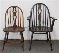 2 Bent Wood Bow Back Side Chairs c.1930's