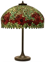 Unique Leaded 22 Inch Floral Table Lamp