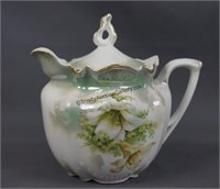 R.S. Prussia White Lilly Creamer with Lid