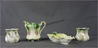 R.S. Prussia Toothpick Holders Creamer & Dish
